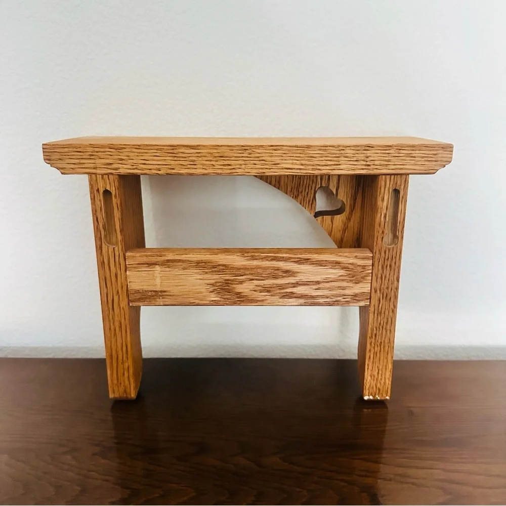 Wooden Wall Shelf with Heart Cutout - Vintage